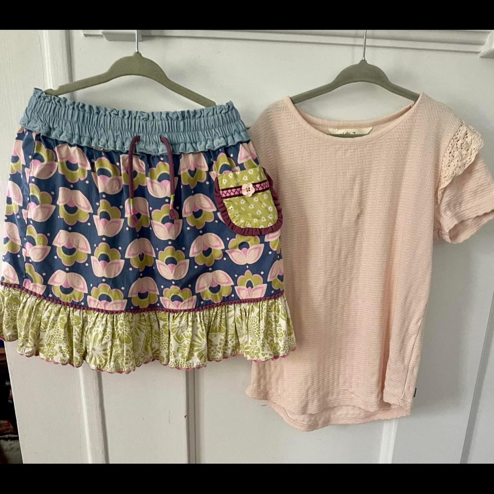 EUC size 8 skort and shirt set